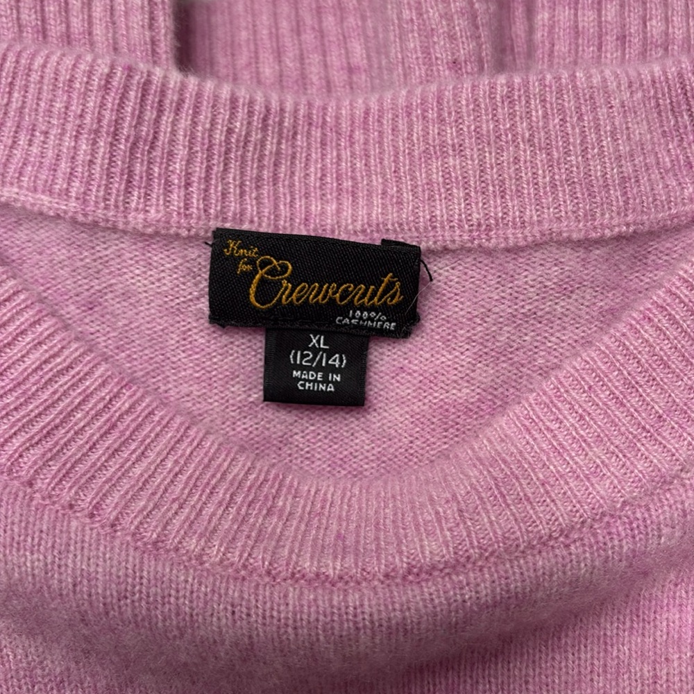 Crewcuts girls purple cashmere sweater - Picture 2 of 2